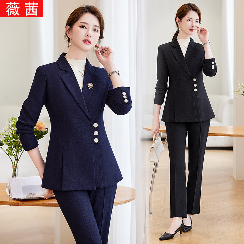 High End Women'S Formal Wear - 女性用プロフェッショナルスーツ、春秋ビジネススーツ、ファッショナブルでエレガントなブレザー、高級感のあるフォーマルウェア