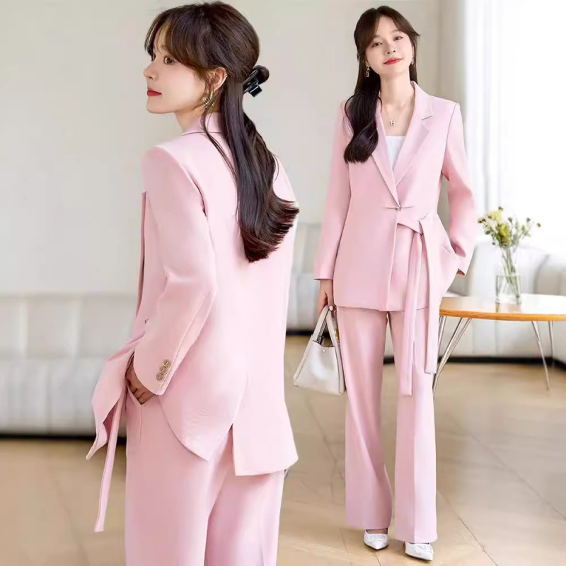 High End Women'S Formal Wear - 女性用高級スーツセット、春と秋の新しいプロフェッショナルフォーマルウェア、ゆったりとしたスリムカジュアルツーピーススーツ
