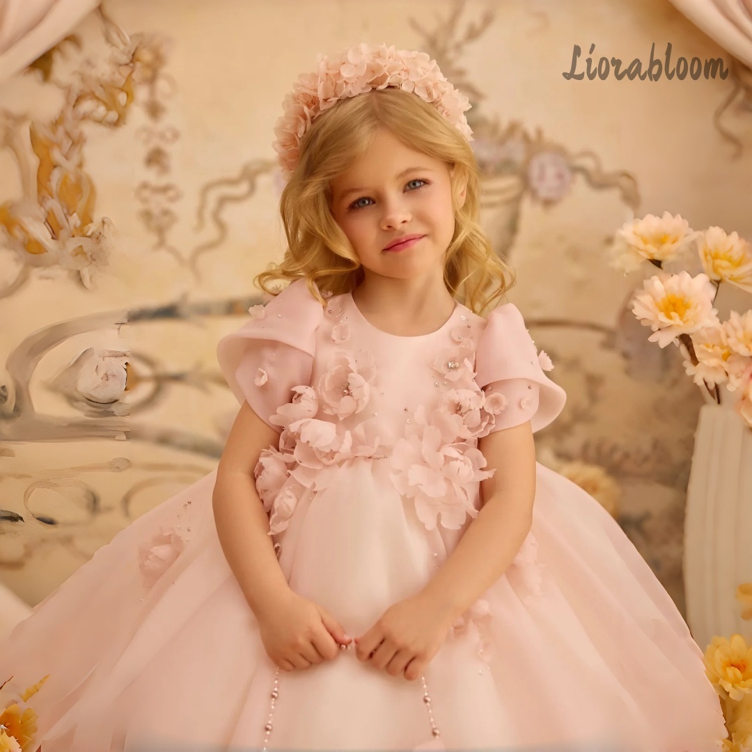 Women'S Formal Wear For A Wedding - カスタマイズされた女の子用フォーマルウェア、フルスカートのプリンセスガウン、フォーマルフラワーガールの衣装、結婚式のパーティー衣装、ウェディングドレス