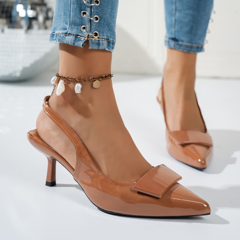 Women Formal Wear Heels - 2026年ニューデザインレディースサンダル - ファッションバックル付き - エレガントなポインテッドトゥハイヒール（夏用）- フォーマルウェアオープントゥハイヒール