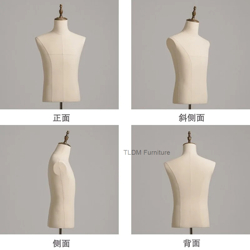 上品な厚手の生地で覆われた男性ハーフマネキン、店舗のショーウ - Women Formal Wear Shop のレビューと価格