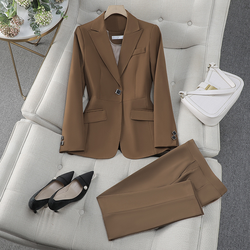 ハイエンドプロフェッショナルスーツ女性春秋長袖ブレザーとズボ - High End Women'S Formal Wear のレビューと価格