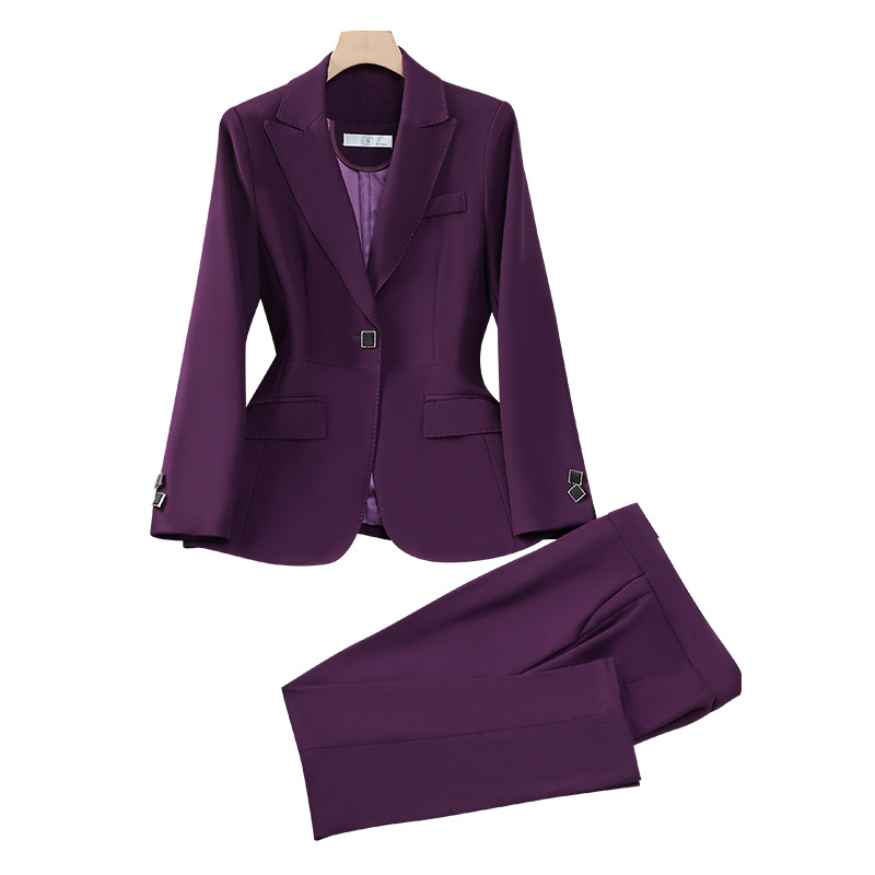 ハイエンドプロフェッショナルスーツ女性春秋長袖ブレザーとズボ - High End Women'S Formal Wear のレビューと価格
