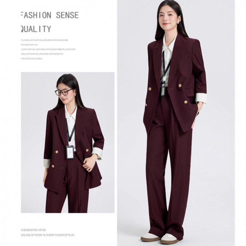 春と秋の女性用スーツセット、大学生の面接用プロフェッショナル - High End Women'S Formal Wear のレビューと価格