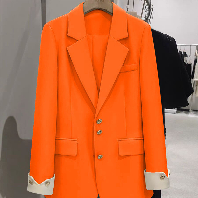 ファッションレディースブレザーカラーブロック長袖女性ビジネス - Women Formal Wear Winter のレビューと価格
