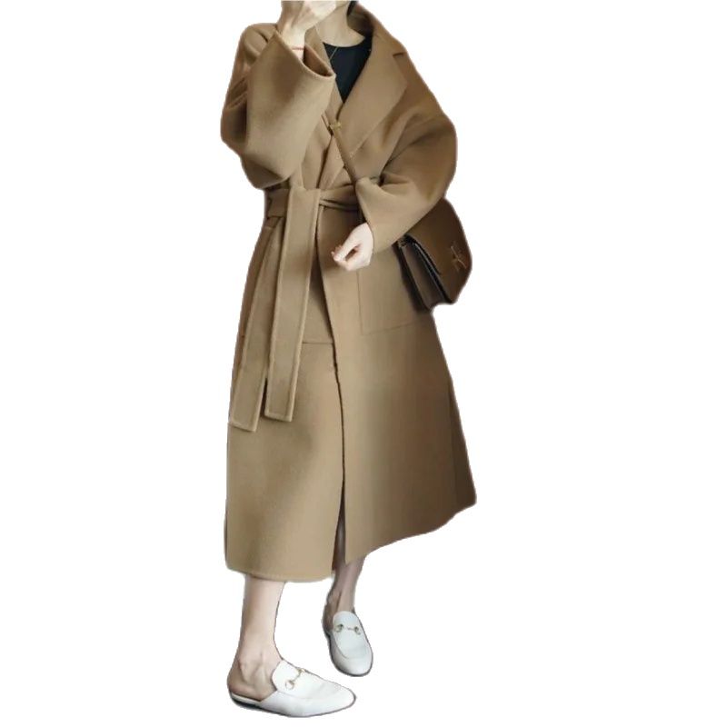 エレガントなレディースロングコート、100％純毛、両面着用可 - Women Formal Wear Winter のレビューと価格