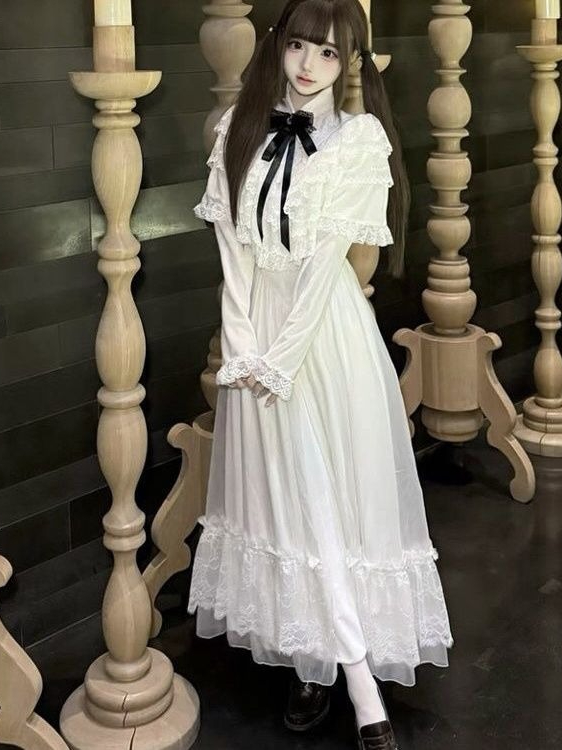 半袖リボンレースドレス ホワイト スリム マキシスカート ス - Women Formal Wear Winter のレビューと価格