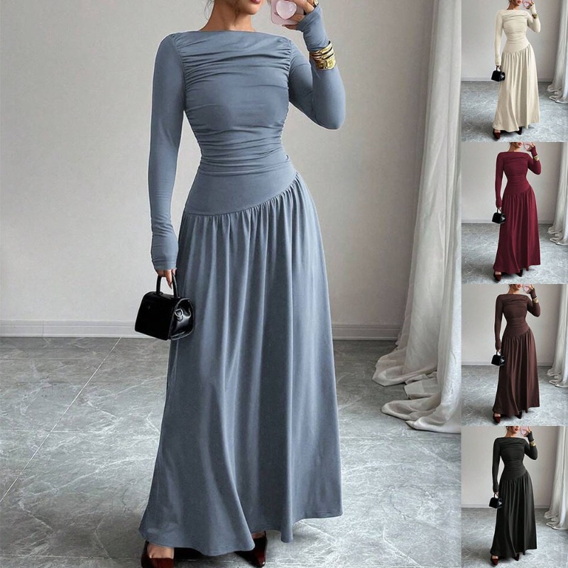 エレガントなレディースフォーマルドレス、控えめなボートネック - Women Formal Wear Winter のレビューと価格