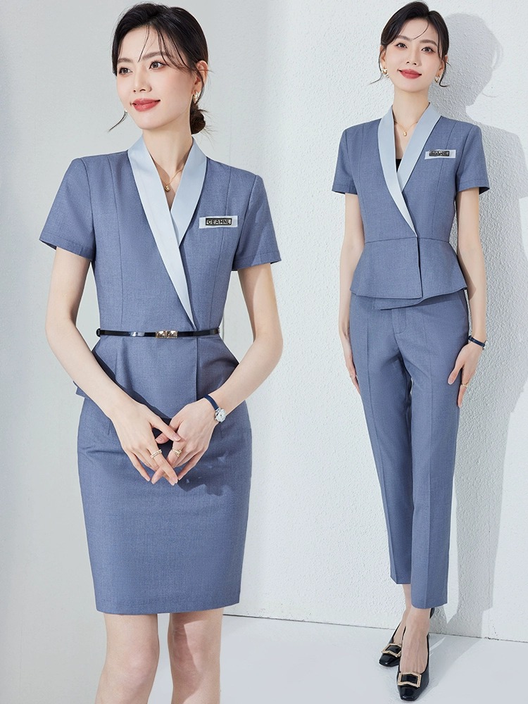 夏用薄手スーツセット女性用プロフェッショナルビューティーサロ - Women Formal Wear Shop のレビューと価格
