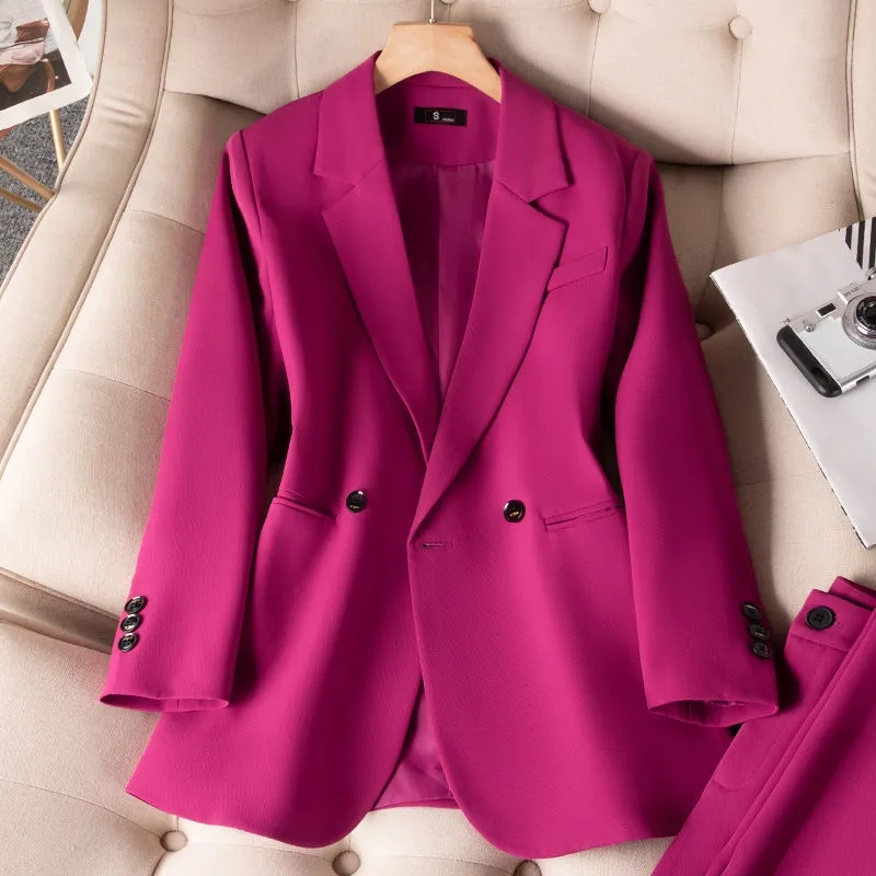 女性のためのフォーマルなブレザー,新しいピンクの黒の女性の長 - Women Formal Wear Winter のレビューと価格
