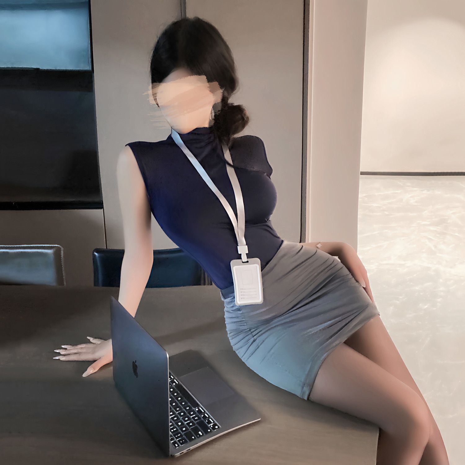 スイートスカートセット OLセクシー純情風秘書バッグヒップツ - Shift Dress Sleeveless のレビューと価格