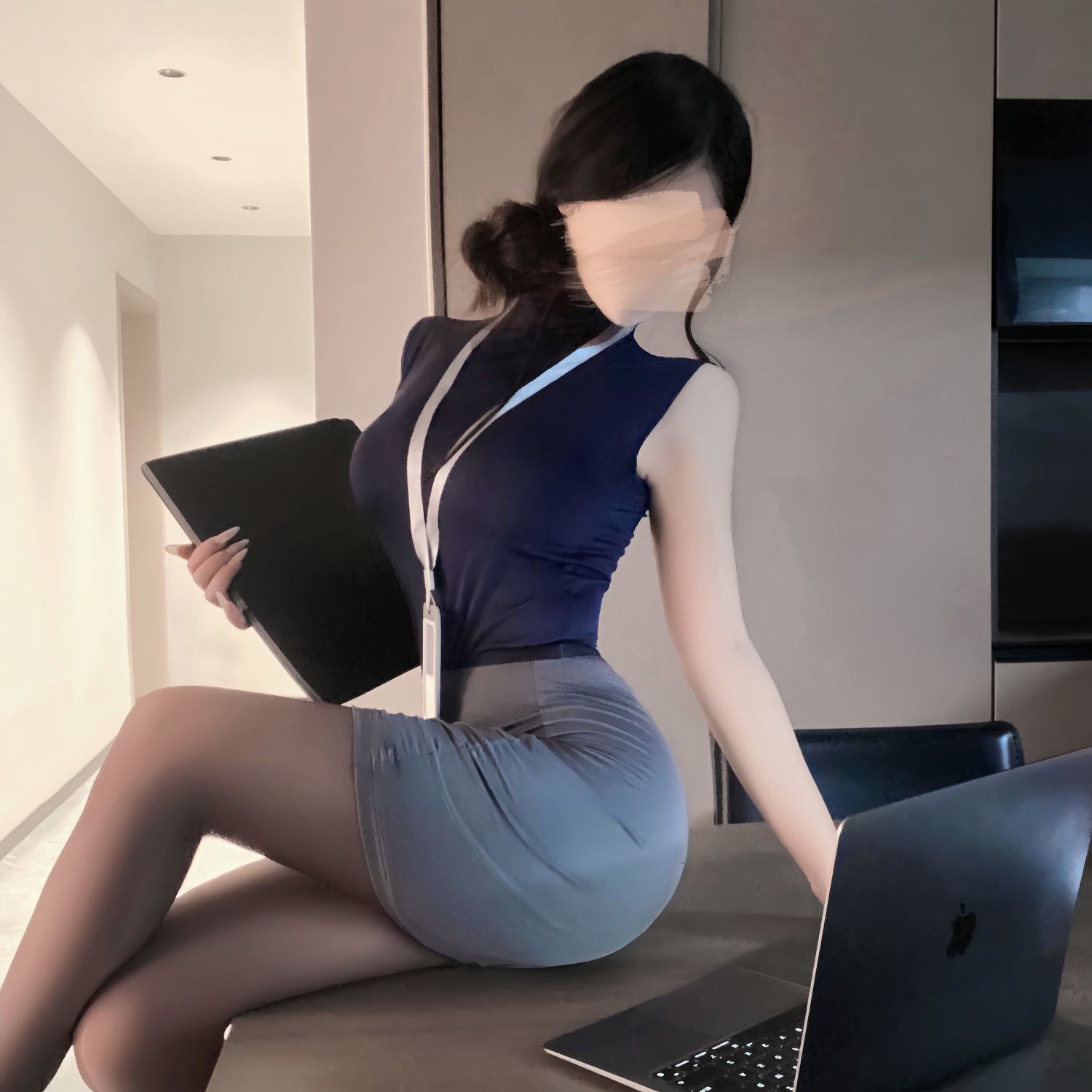 スイートスカートセット OLセクシー純情風秘書バッグヒップツ - Shift Dress Sleeveless のレビューと価格